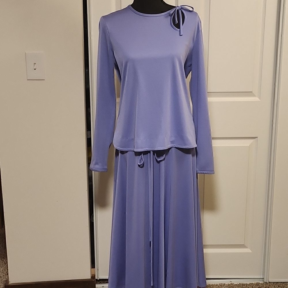Vintage Mattie of Lynne skirt suit set skirt and shirt